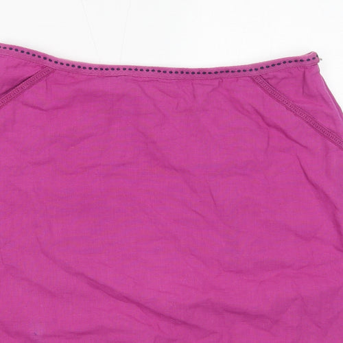 White Stuff Womens Purple Cotton A-Line Skirt Size 10 Zip
