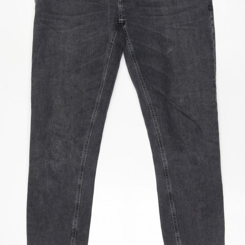 Nudie Womens Grey Cotton Skinny Jeans Size 34 in L32 in Regular Zip