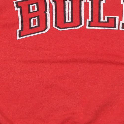 NBA Mens Red Cotton Pullover Sweatshirt Size S - Chicago Bulls