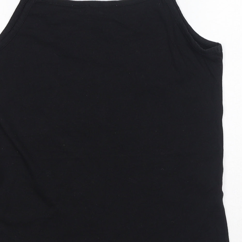 Fat Face Womens Black Polyester Basic Tank Size 12 Round Neck