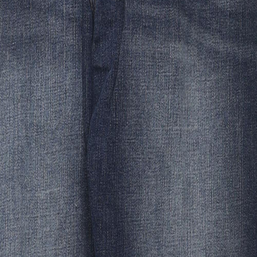 Wrangler Mens Blue Cotton Straight Jeans Size 36 in L32 in Regular Zip
