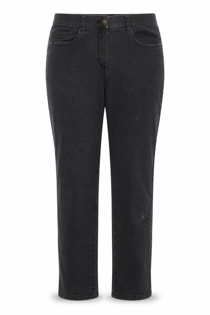 Mark Shale Womens Black Cotton Straight Jeans Size 12 L29 in Regular Zip