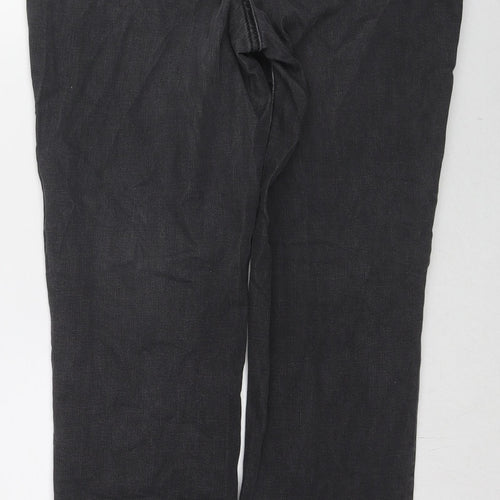 Mark Shale Womens Black Cotton Straight Jeans Size 12 L29 in Regular Zip