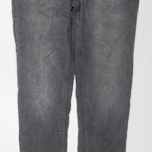 Firetrap Womens Grey Cotton Straight Jeans Size 36 in L34 in Regular Zip