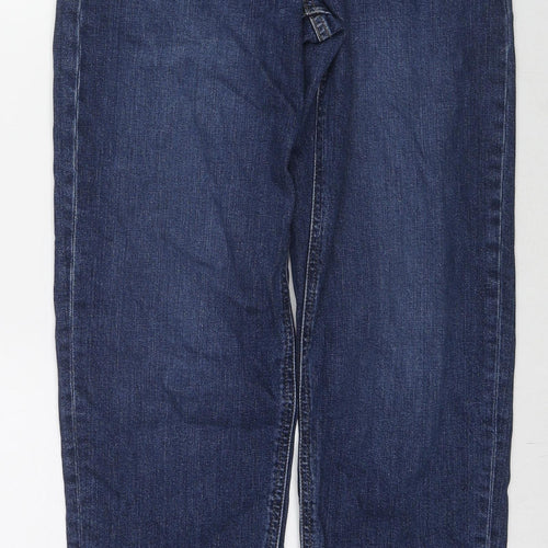 Jeanswear Womens Blue Cotton Mom Jeans Size 8 L30 in Regular Zip