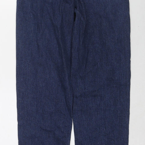 Jeanswear Womens Blue Cotton Mom Jeans Size 8 L30 in Regular Zip