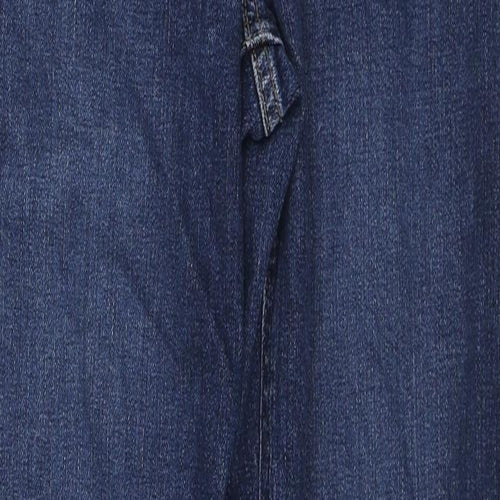 Jeanswear Womens Blue Cotton Mom Jeans Size 8 L30 in Regular Zip