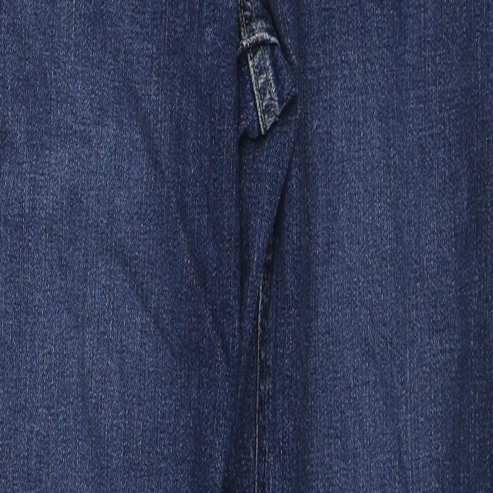 Jeanswear Womens Blue Cotton Mom Jeans Size 8 L30 in Regular Zip