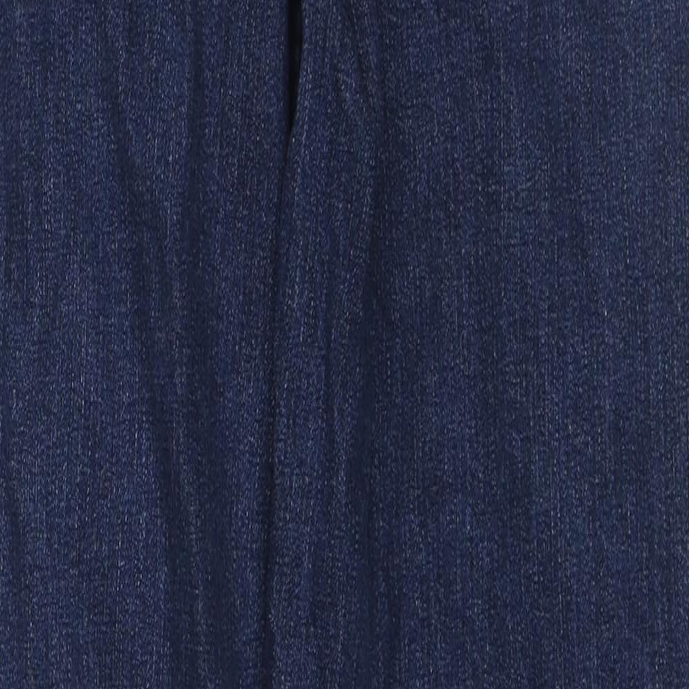 Jeanswear Womens Blue Cotton Mom Jeans Size 8 L30 in Regular Zip