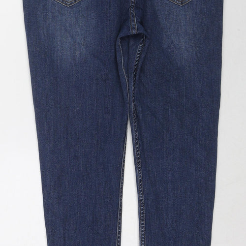 Hera Mens Blue Herringbone Cotton Skinny Jeans Size 30 in L27 in Regular Zip
