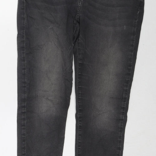 Denim & Co. Womens Black Cotton Skinny Jeans Size 14 L25 in Regular Zip
