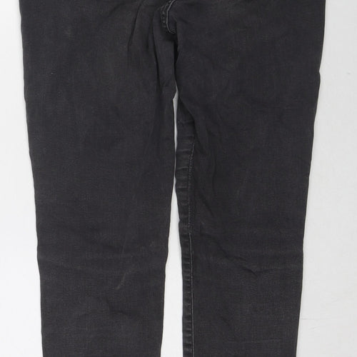 Denim & Co. Womens Black Cotton Skinny Jeans Size 14 L25 in Regular Zip