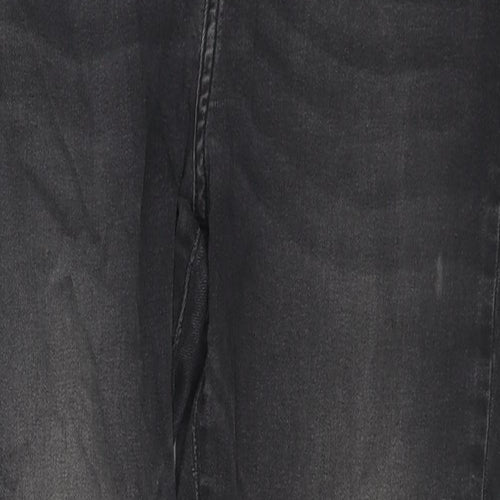 Denim & Co. Womens Black Cotton Skinny Jeans Size 14 L25 in Regular Zip