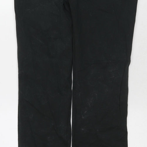 TU Womens Black Cotton Straight Jeans Size 10 L29 in Regular Zip