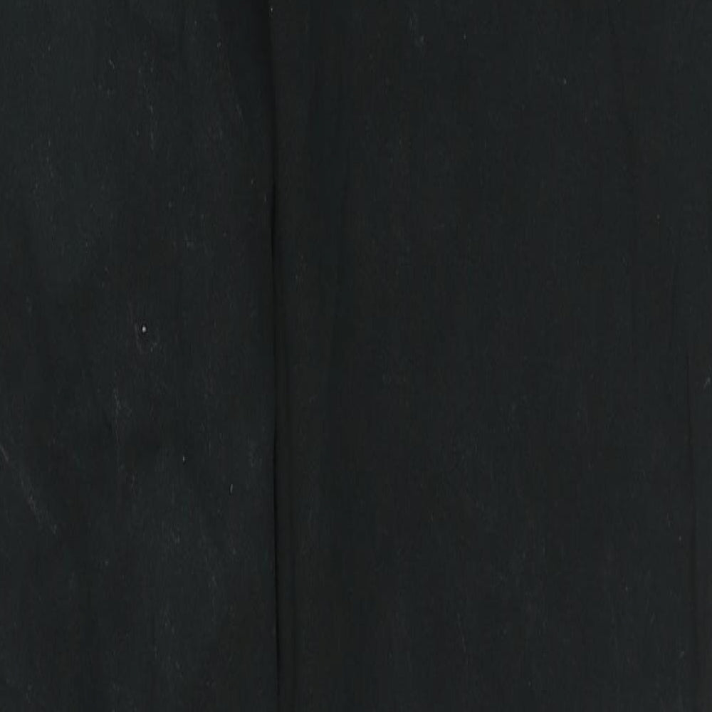 TU Womens Black Cotton Straight Jeans Size 10 L29 in Regular Zip