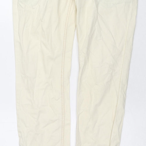 Cheap Monday Mens Ivory Cotton Straight Jeans Size 31 in L34 in Regular Zip