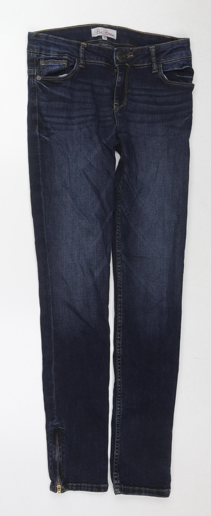 Be Beau Womens Blue Cotton Skinny Jeans Size 8 L29 in Regular Zip
