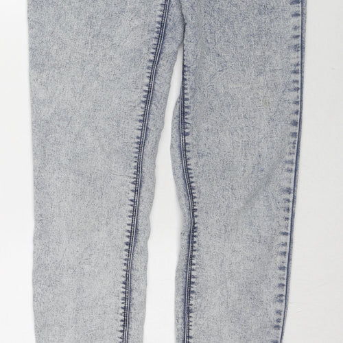 Zara Womens Blue Cotton Jegging Jeans Size 6 L29 in Regular Zip