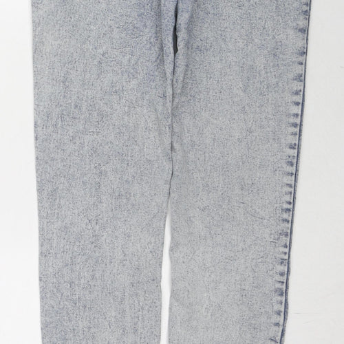 Zara Womens Blue Cotton Jegging Jeans Size 6 L29 in Regular Zip