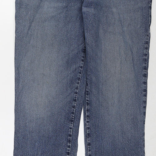 TU Mens Blue Cotton Straight Jeans Size 36 in L30 in Regular Zip