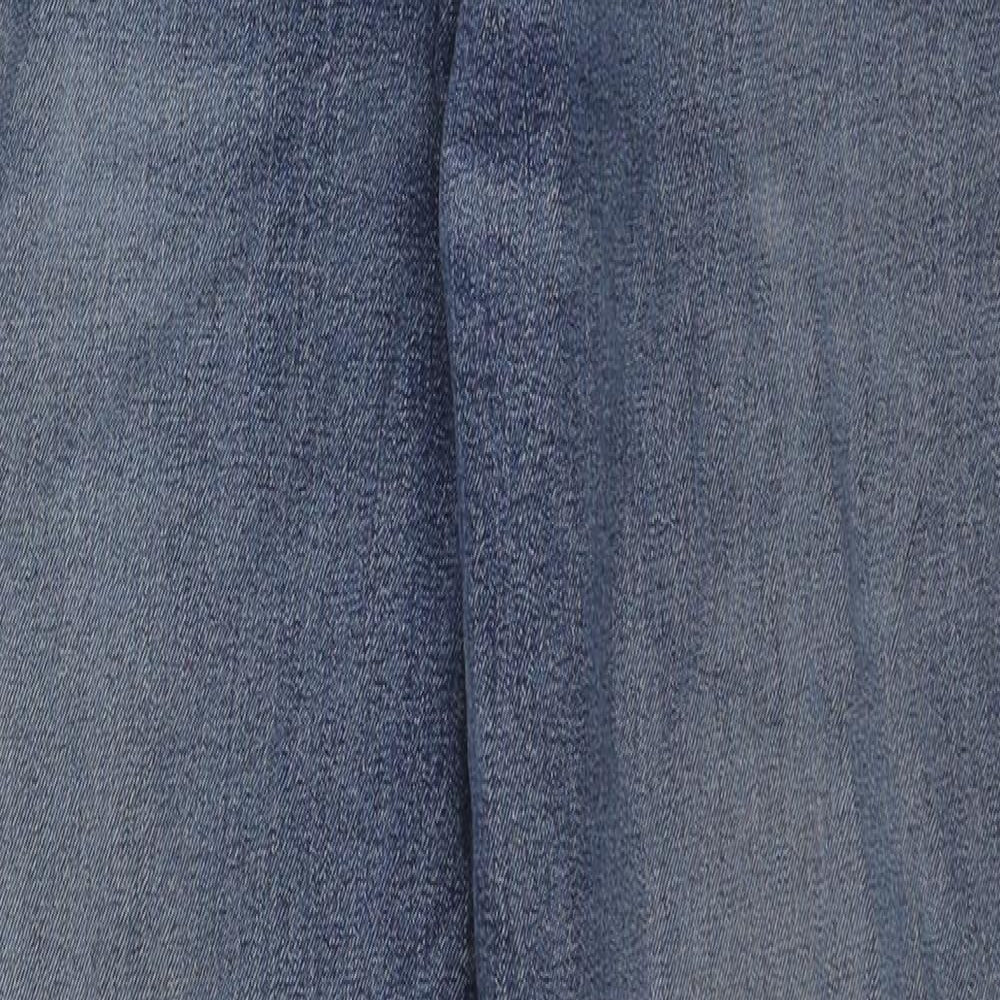 TU Mens Blue Cotton Straight Jeans Size 36 in L30 in Regular Zip