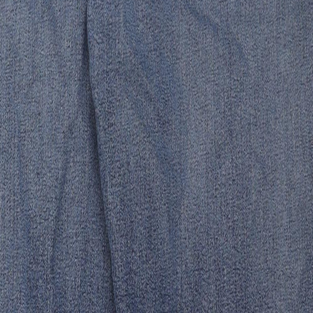 TU Mens Blue Cotton Straight Jeans Size 36 in L30 in Regular Zip