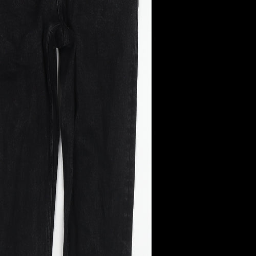 ASOS Mens Black Cotton Straight Jeans Size 36 in L32 in Regular Zip