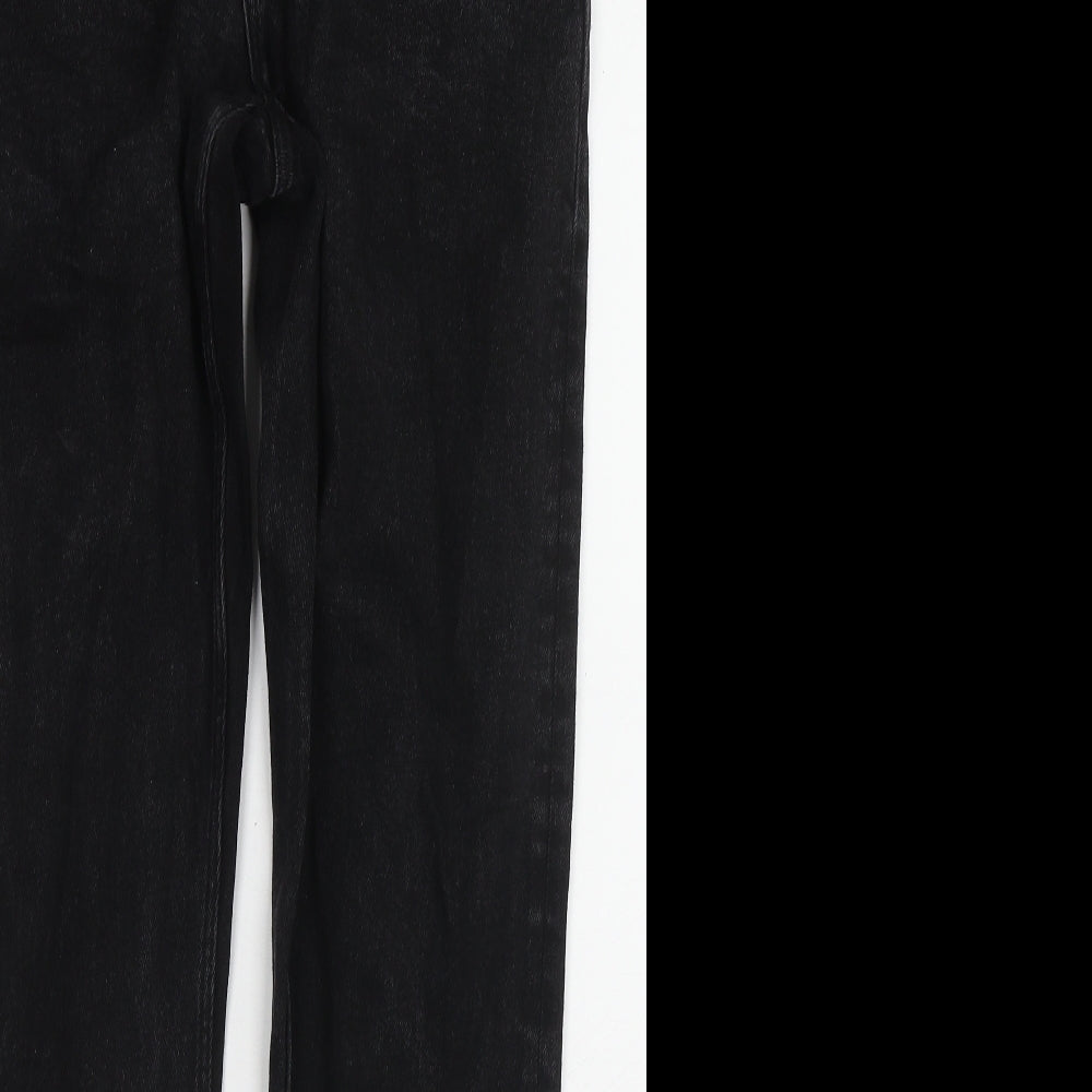 ASOS Mens Black Cotton Straight Jeans Size 36 in L32 in Regular Zip