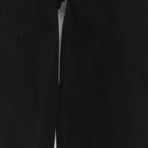 ASOS Mens Black Cotton Straight Jeans Size 36 in L32 in Regular Zip