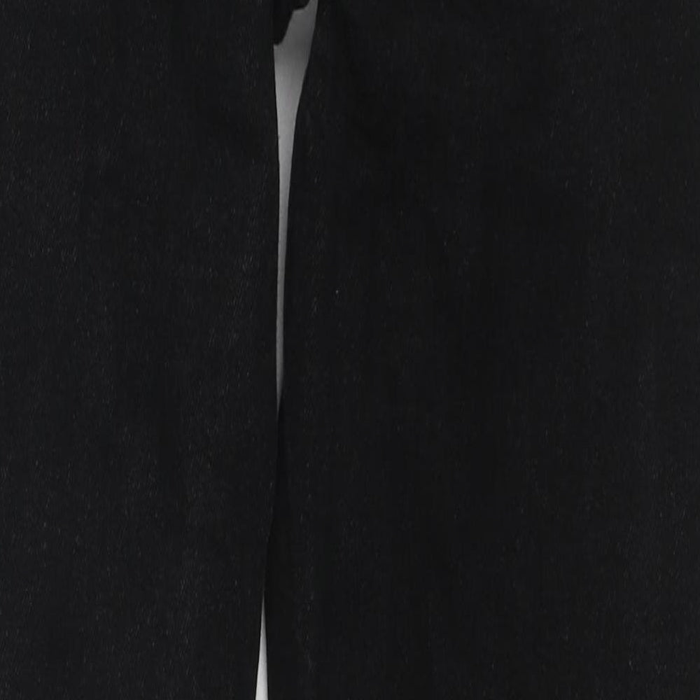 ASOS Mens Black Cotton Straight Jeans Size 36 in L32 in Regular Zip