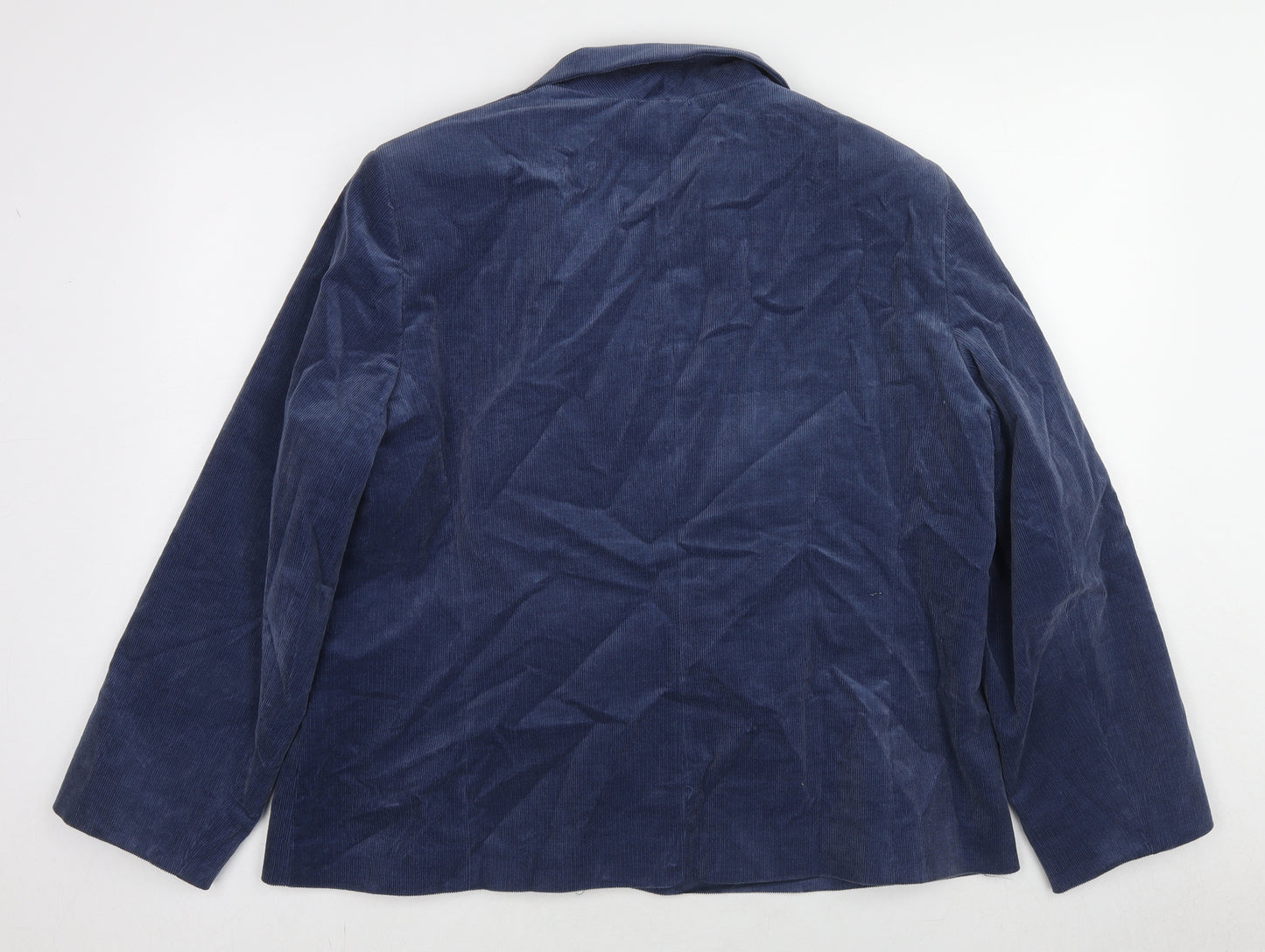 Cotswold Collections Womens Blue Cotton Jacket Suit Size 20 - Ribbed