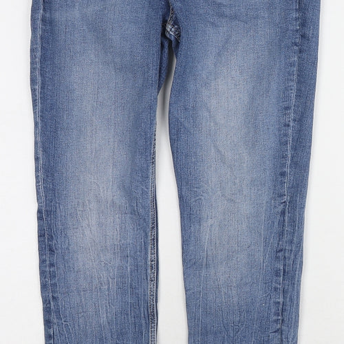 Zara Womens Blue Cotton Skinny Jeans Size 14 L27 in Regular Zip