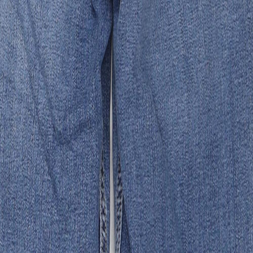 Zara Womens Blue Cotton Skinny Jeans Size 14 L27 in Regular Zip