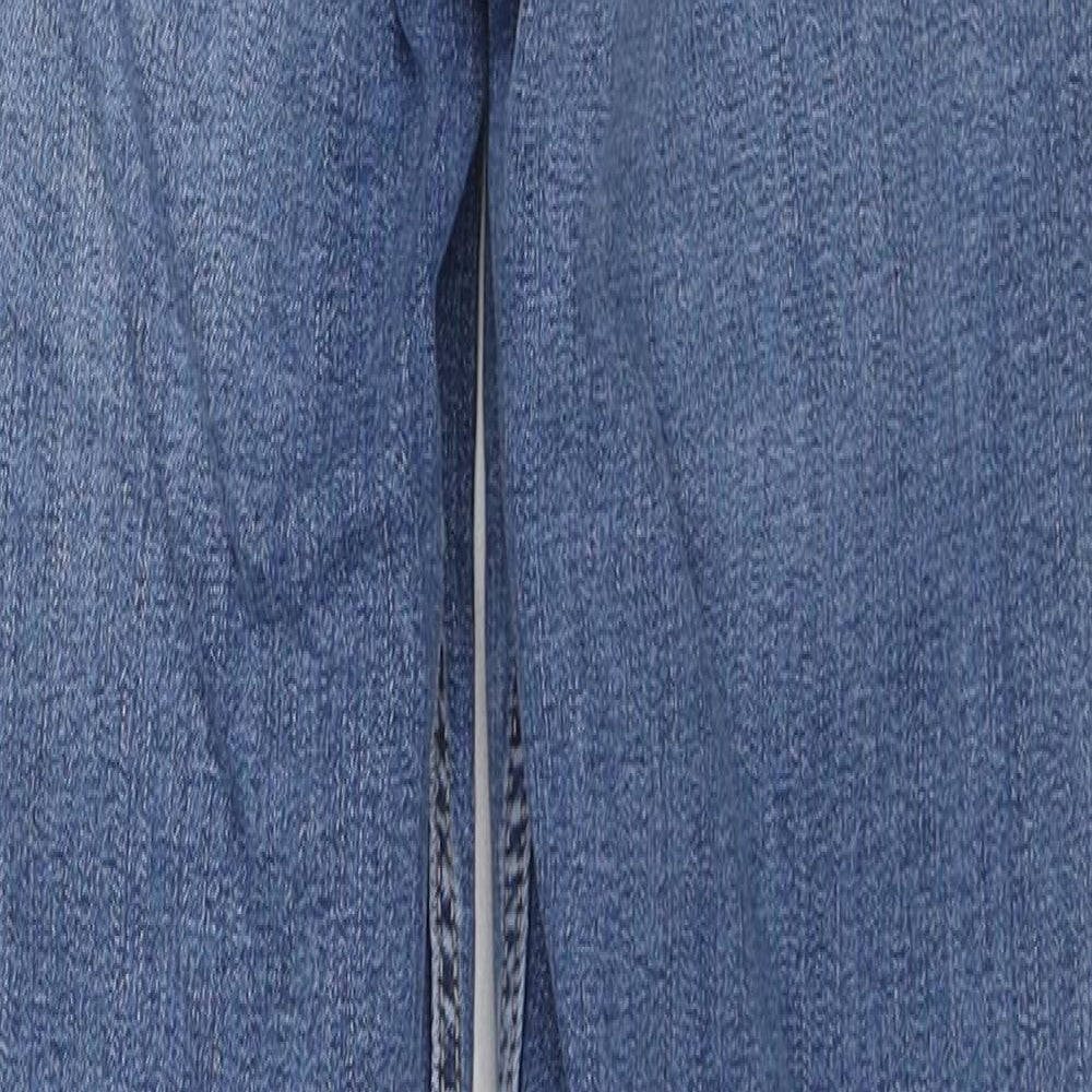 Zara Womens Blue Cotton Skinny Jeans Size 14 L27 in Regular Zip