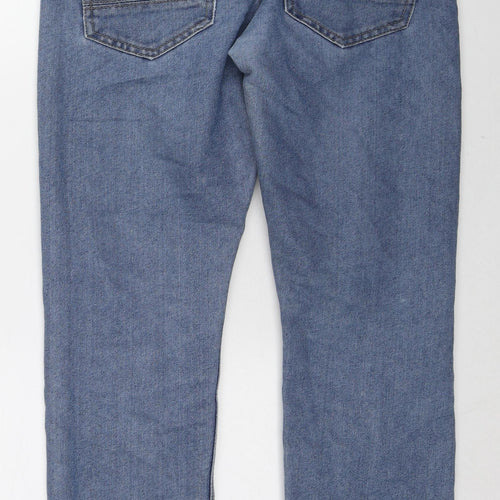Denim & Co. Mens Blue Cotton Straight Jeans Size 30 in L30 in Regular Zip