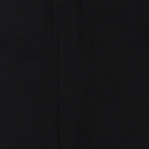 Marks and Spencer Womens Black Cotton Straight Jeans Size 16 L26 in Regular Zip
