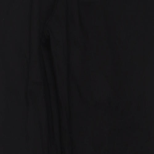 Marks and Spencer Womens Black Cotton Straight Jeans Size 16 L26 in Regular Zip