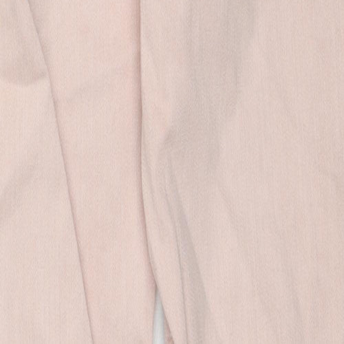 Zara Womens Beige Cotton Straight Jeans Size 12 L27 in Regular Zip