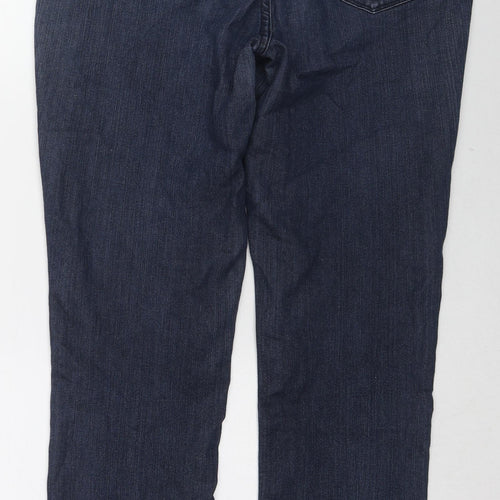 NYDJ Womens Blue Cotton Straight Jeans Size 10 L28 in Regular Zip