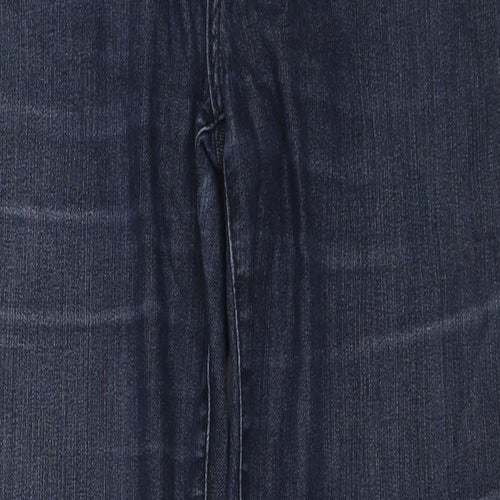 NYDJ Womens Blue Cotton Straight Jeans Size 10 L28 in Regular Zip