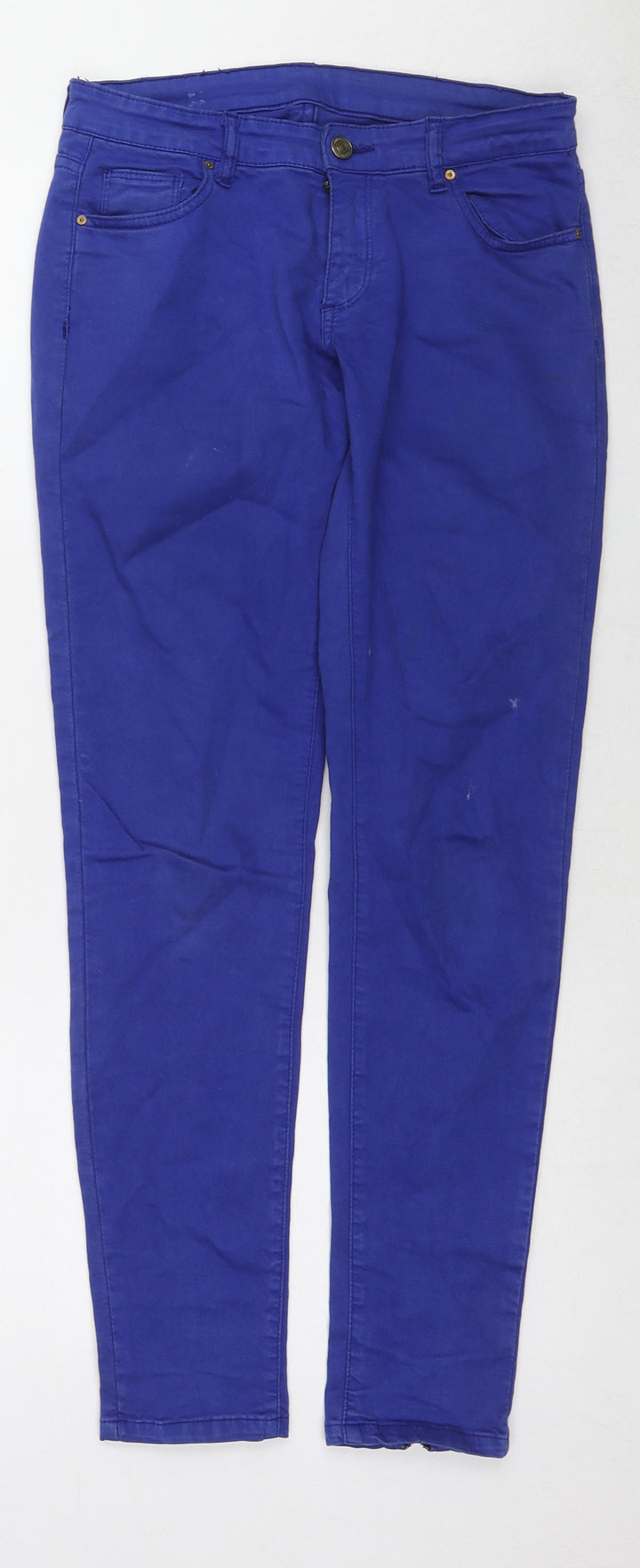 Zara Womens Blue Cotton Skinny Jeans Size 28 in L28 in Regular Zip