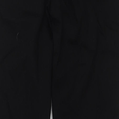 Marks and Spencer Womens Black Cotton Bootcut Jeans Size 12 L30 in Regular Zip