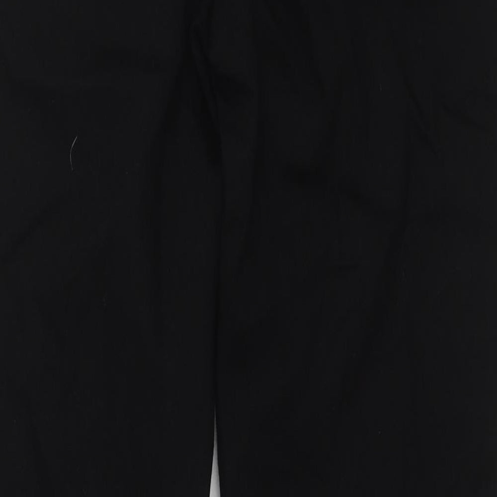 Marks and Spencer Womens Black Cotton Bootcut Jeans Size 12 L30 in Regular Zip