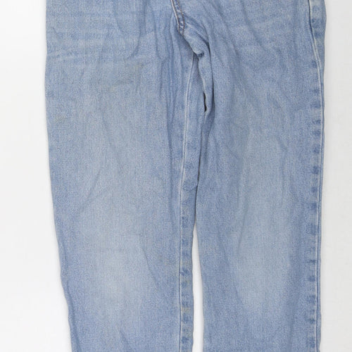 River Island Girls Blue Cotton Straight Jeans Size 11 Years L26 in Regular Zip