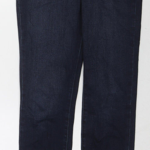 NEXT Womens Blue Cotton Skinny Jeans Size 8 L28 in Regular Zip