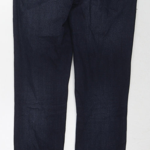 NEXT Womens Blue Cotton Skinny Jeans Size 8 L28 in Regular Zip