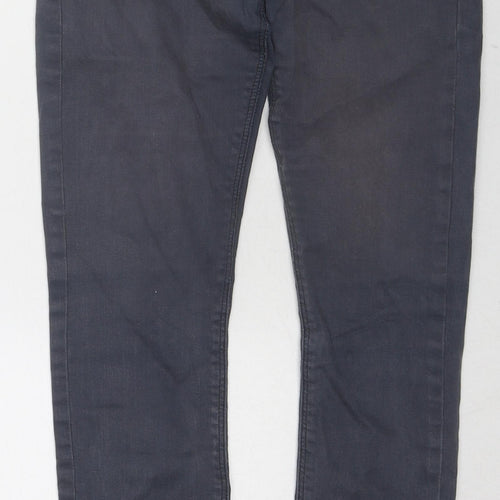 River Island Womens Blue Cotton Skinny Jeans Size 8 L28 in Regular Zip