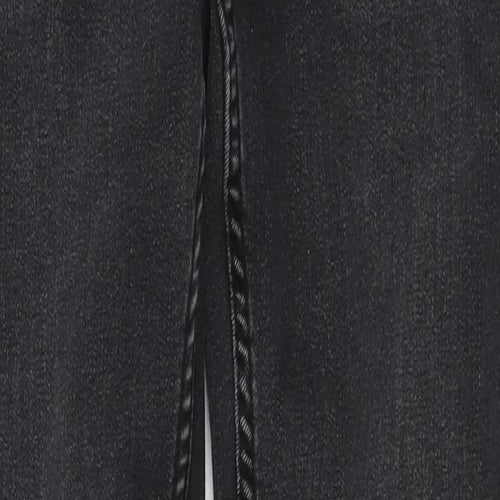 Zara Boys Black Cotton Straight Jeans Size 13-14 Years L24 in Regular Button