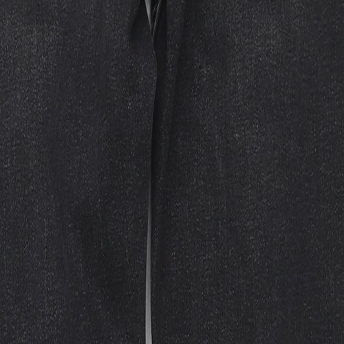Zara Boys Black Cotton Straight Jeans Size 13-14 Years L24 in Regular Button