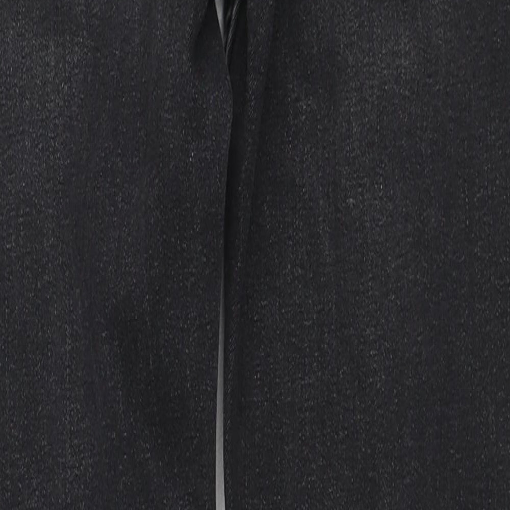Zara Boys Black Cotton Straight Jeans Size 13-14 Years L24 in Regular Button